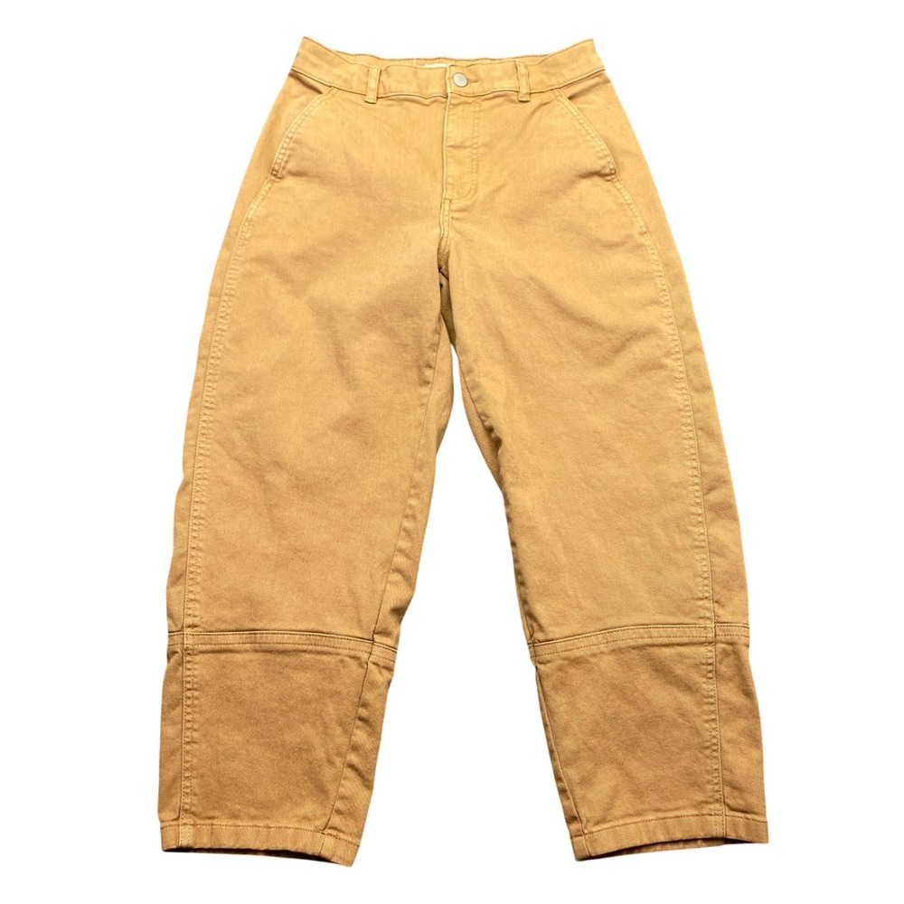 Everlane The Utility Barrel Pant Ochre Yellow Organic Cotton Sz 8 Grunge Skater